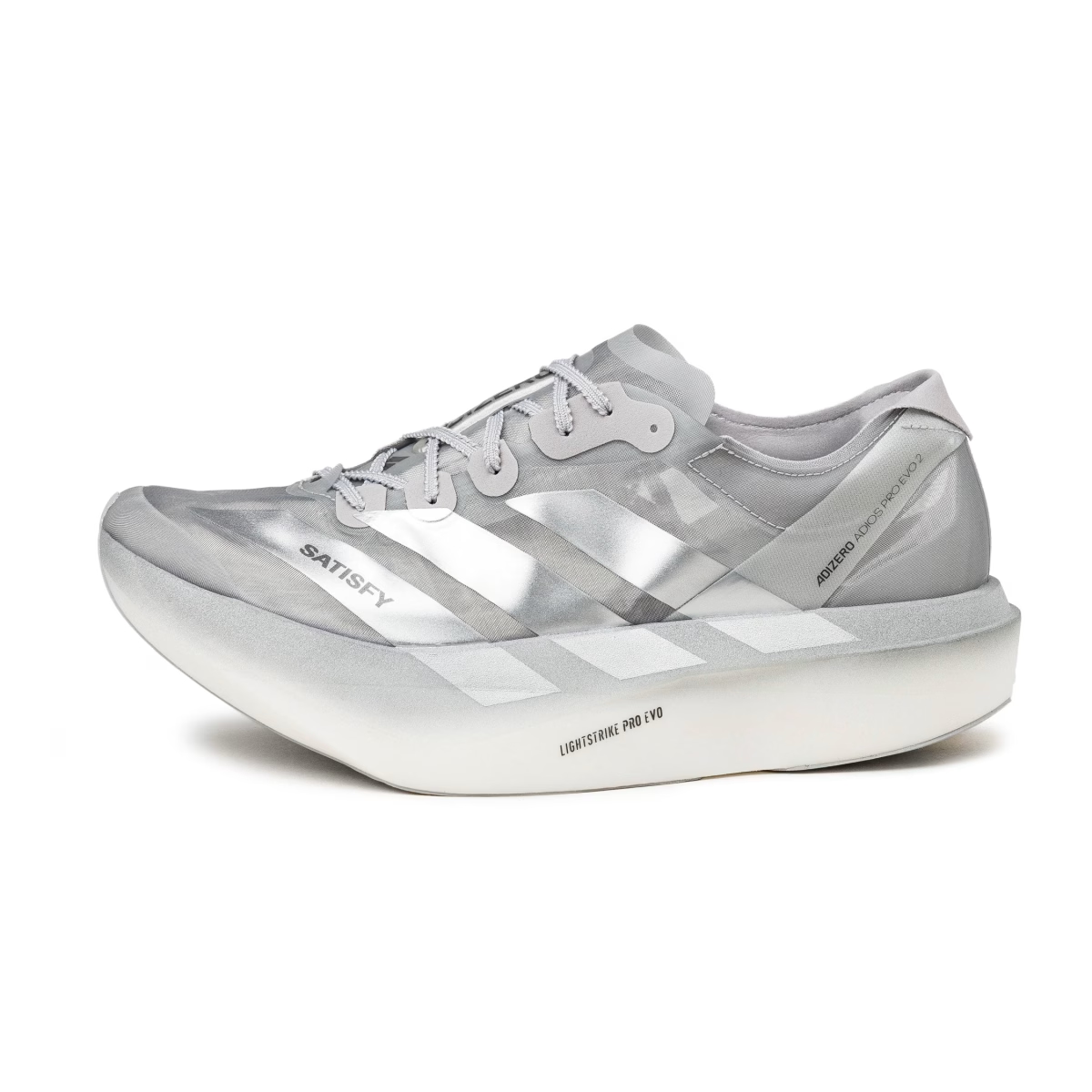 Satisfy x adidas Adizero Adios Pro Evo 2 'Silver Metallic' KH6636