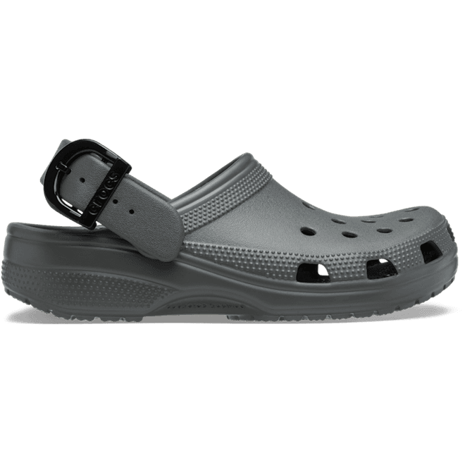 Crocs Classic Enamel Buckle Clogs Carbon