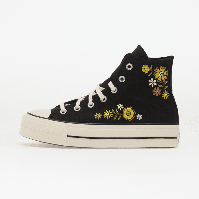 Chuck Taylor All Star Lift Embroidered Flowers - Converse Black