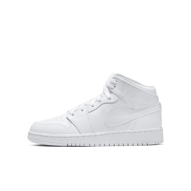 Air Jordan 1 Mid GS 'Triple White' 554725-130