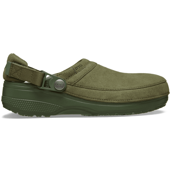 Crocs Classic Crafted Vegan Suede Clogs Army Green