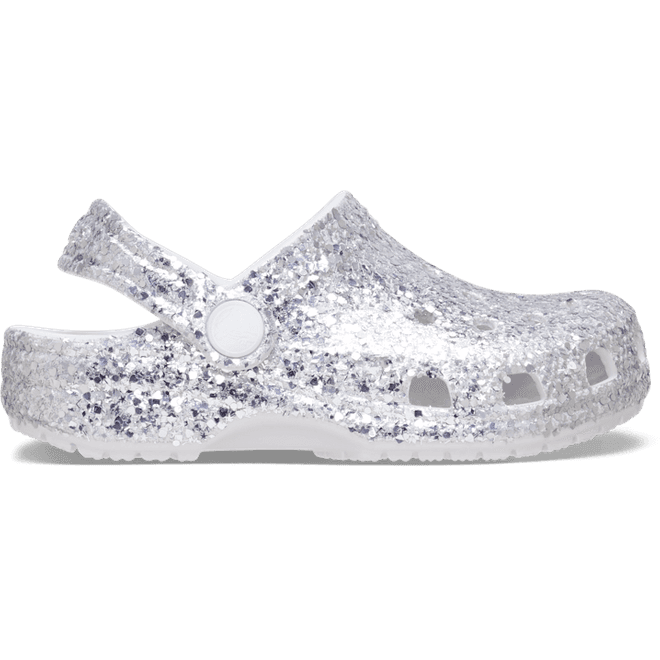 Crocs Toddler Classic Dazzle Glitter Clogs Kinder Silver