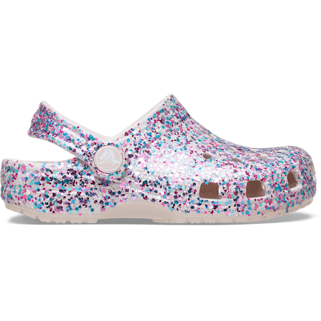 Crocs Toddler Classic Dazzle Glitter Clogs Kinder Cocoa Crème