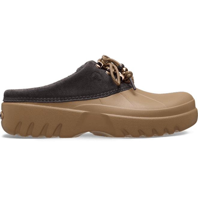 Crocs Axle Suede Mule Clogs Sepia