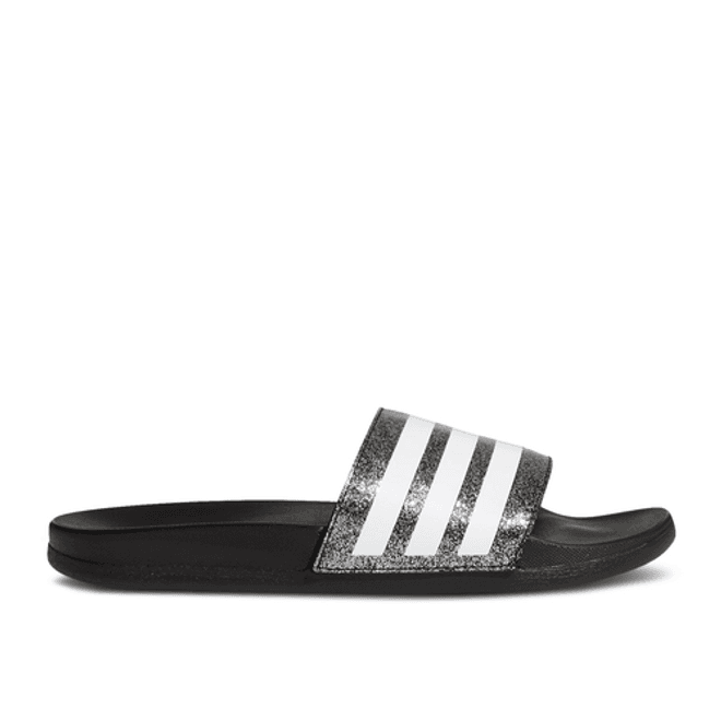 adidas Adilette Comfort Slide J 'Black Glitter'
