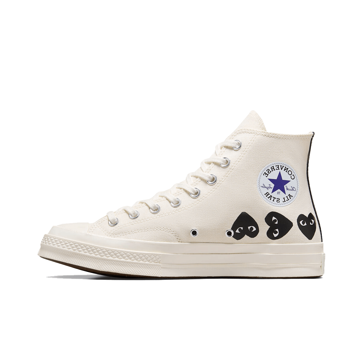 Comme des Garçons PLAY x Converse Chuck 70 Hi 'White Multi Heart' A08148C