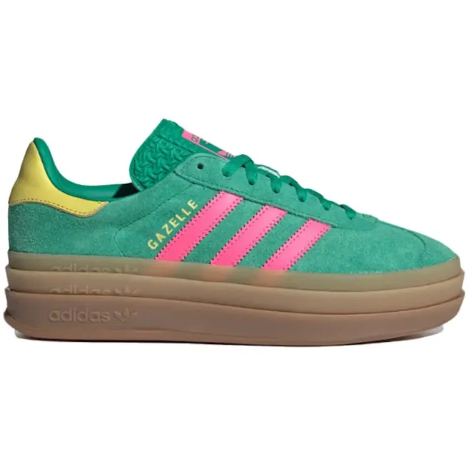adidas Gazelle Bold Court Green Lucid Pink (Women's)