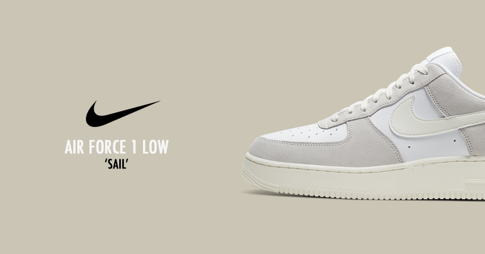 De 'Sail' colorway komt op de Nike Air Force 1 Low