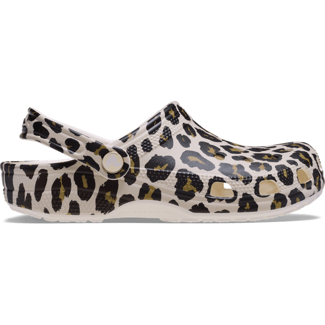Crocs Classic Leopard Clogs Chalk
