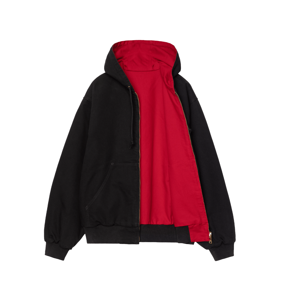 Carhartt OG Active Jacket Canvas 'Black & USA Red Rinsed' - 50th Anniversary Edition I036412-3GJ-02