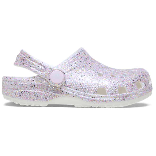 Crocs Toddler Classic Fantasy Glitter Shoes White