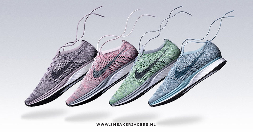 De Nike Flyknit Racer “Macaron” pack is onderweg.