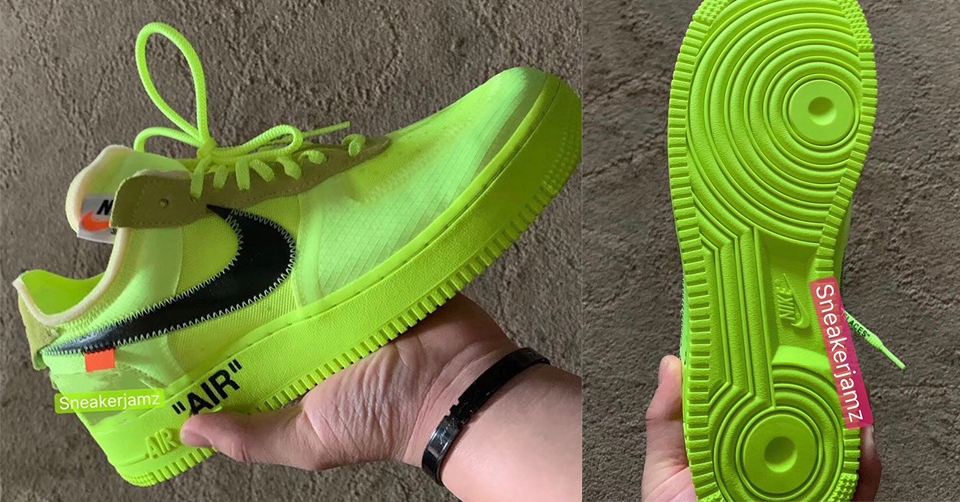 First look; Nike x Off-White Air Force 1 &#8220;Volt&#8221;