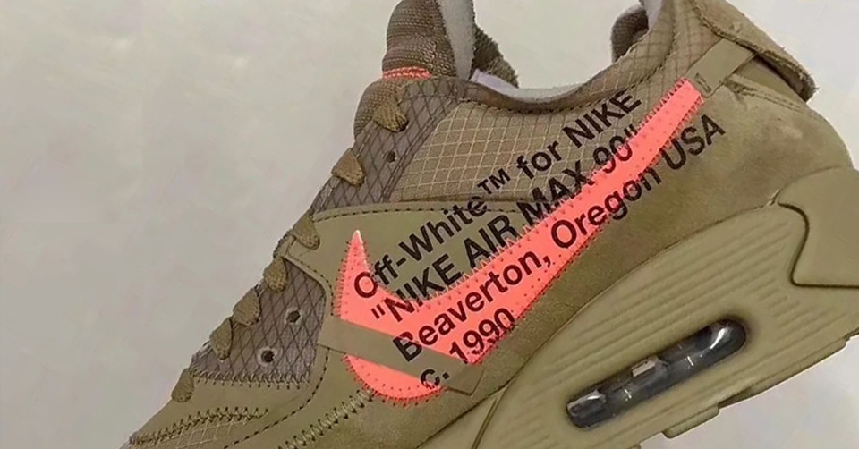 Eerste blik op de Off-White x Nike Air Max 90 &#8220;Desert Ore&#8221;