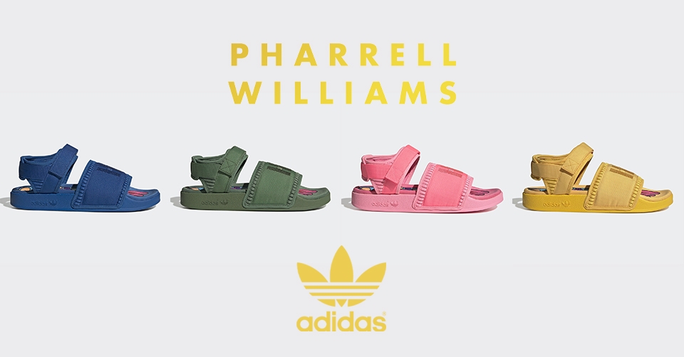 Pharrell Williams voegt kleur toe aan de adidas Adilette 2.0