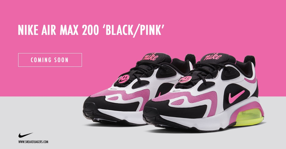 De vrolijke Nike Air Max 200 'Black/Pink'