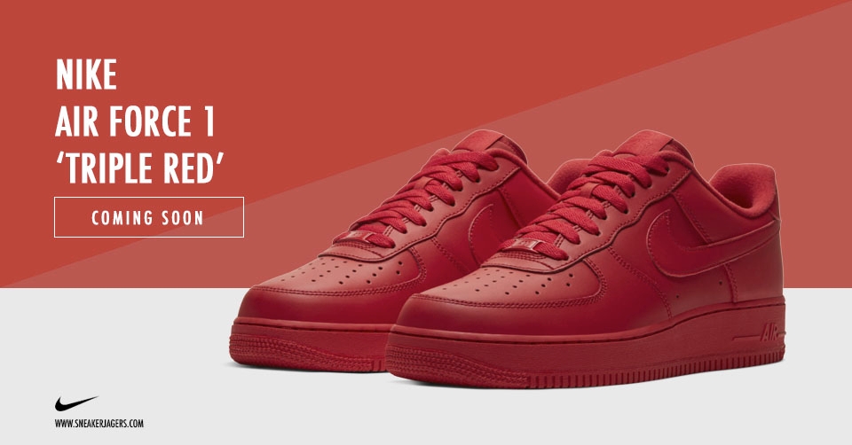De Nike Air Force 1 gaat een &#8216;Triple Red&#8217; colorway ontvangen