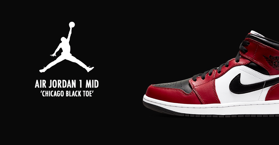 De Air Jordan 1 Mid Chicago Black Toe komt eraan