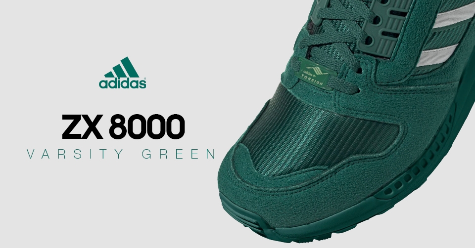 adidas ZX 8000 krijgt een &#8216;Varsity Green&#8217; colorway