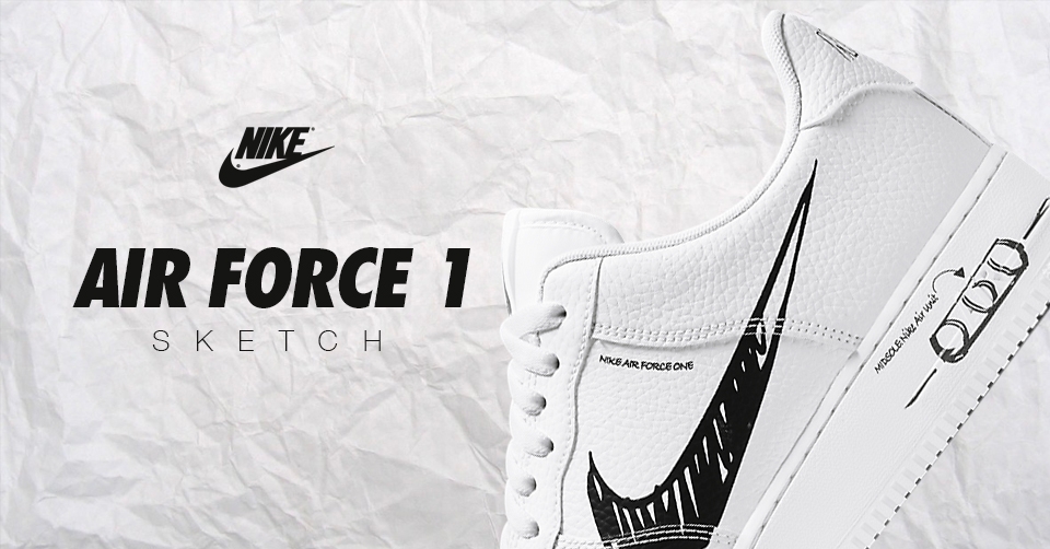 De Nike Air Force 1 Low Schematic &#8216;White/Black&#8217; is nu verkrijgbaar