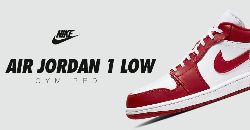 De Air Jordan 1 Low 'Gym Red' is vanaf nu verkrijgbaar