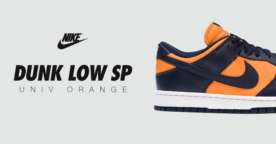 De Nike Dunk Low SP komt ook in een &#8216;Univ Orange&#8217; colorway