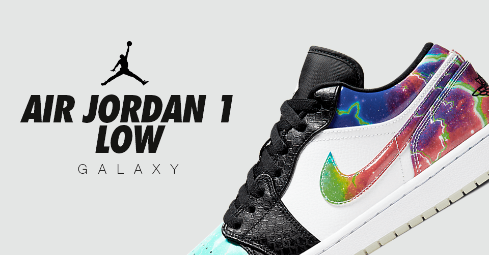 Air Jordan 1 dropt een kleurrijk Galaxy kleurtje op de Low