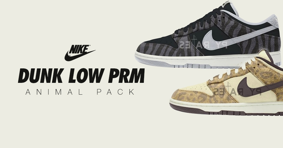 Nike komt met de Dunk Low PRM &#8216;Animal Pack&#8217;