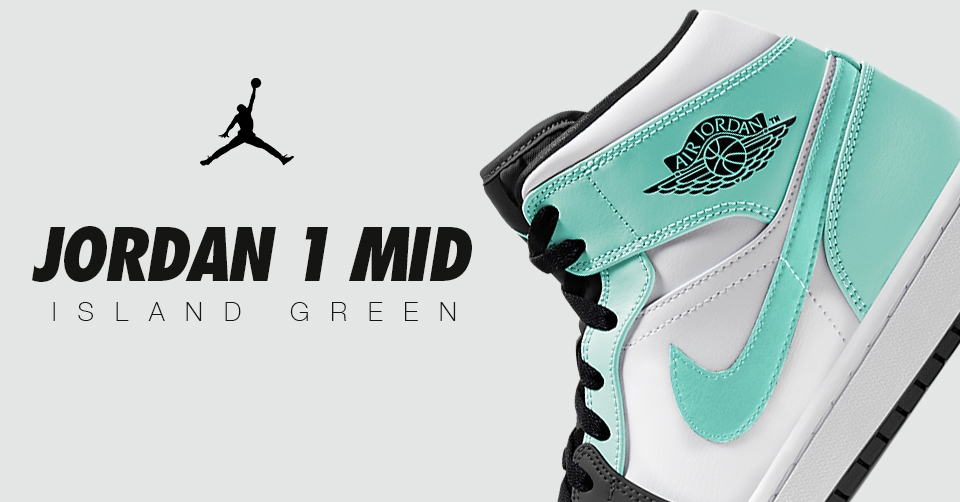 De Air Jordan 1 Mid &#8216;Island Green&#8217; komt binnenkort