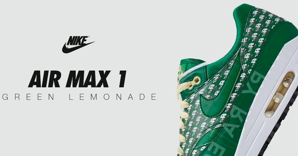 De Nike Air Max 1 Powerwall &#8216;Green Lemonade&#8217; komt uit in september