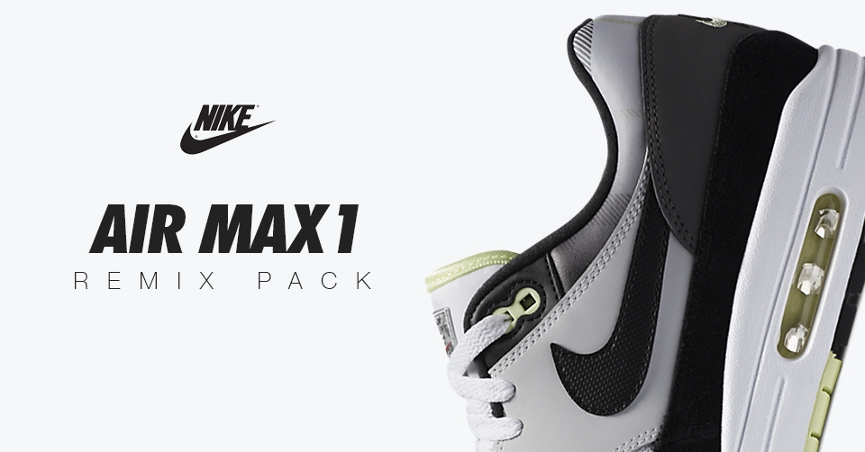 De iconische Air Max 1 verschijnt in een bijzonder 'Remix Pack'