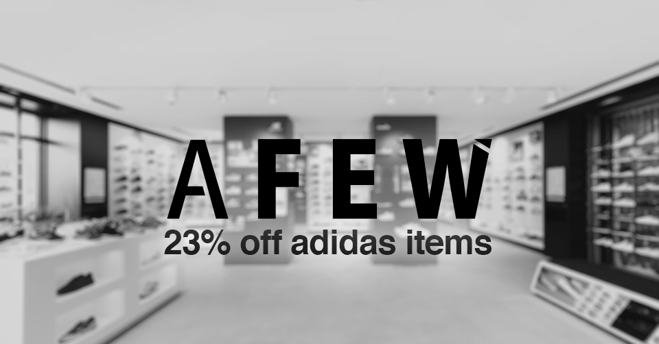 Scoor 23% extra korting bovenop adidas items uit de sale bij Afew