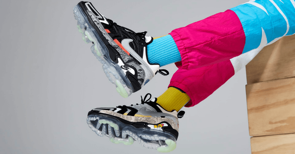 Nike Air VaporMax EVO NRG &#8216;What The&#8217;: 7 Iconen in 2 Schoenen