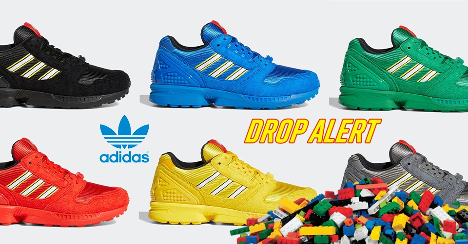 LEGO x adidas ZX 8000 &#8216;Color Pack&#8217; dropt morgen! Check alle retailers