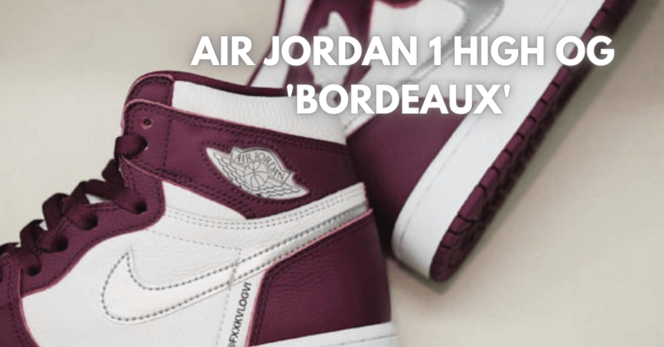De eerste beelden van de Air Jordan 1 High OG &#8216;Bordeaux&#8217; zijn verschenen