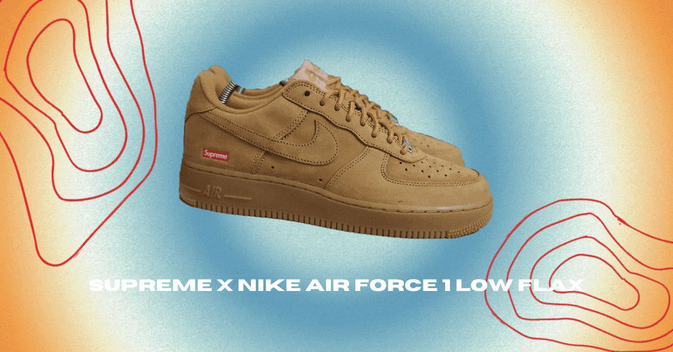 De eerste beelden van de Supreme x Nike Air Force 1 Low Flax