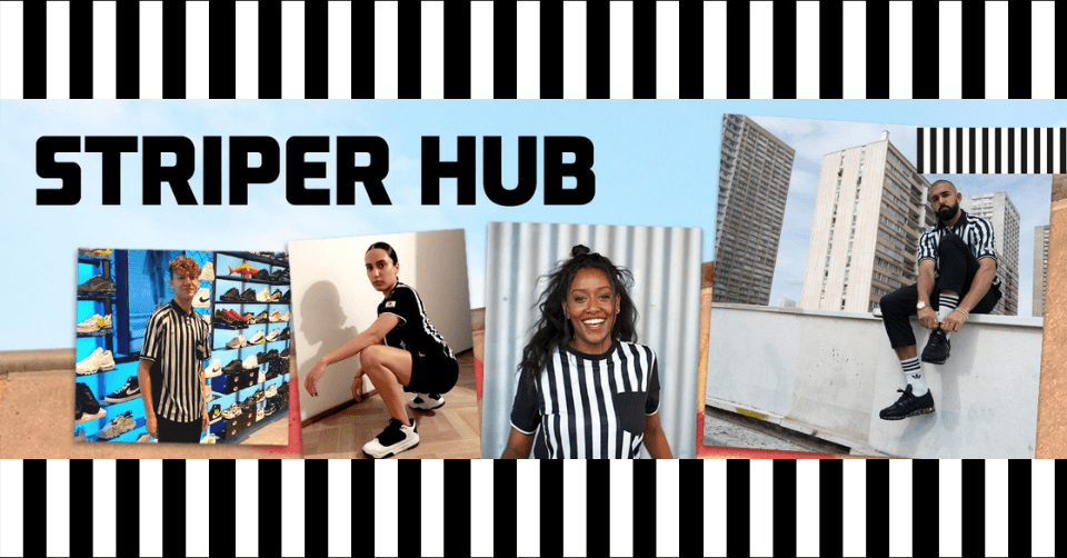 Foot Locker Striper Hub 🖤 krijg online inspiratie