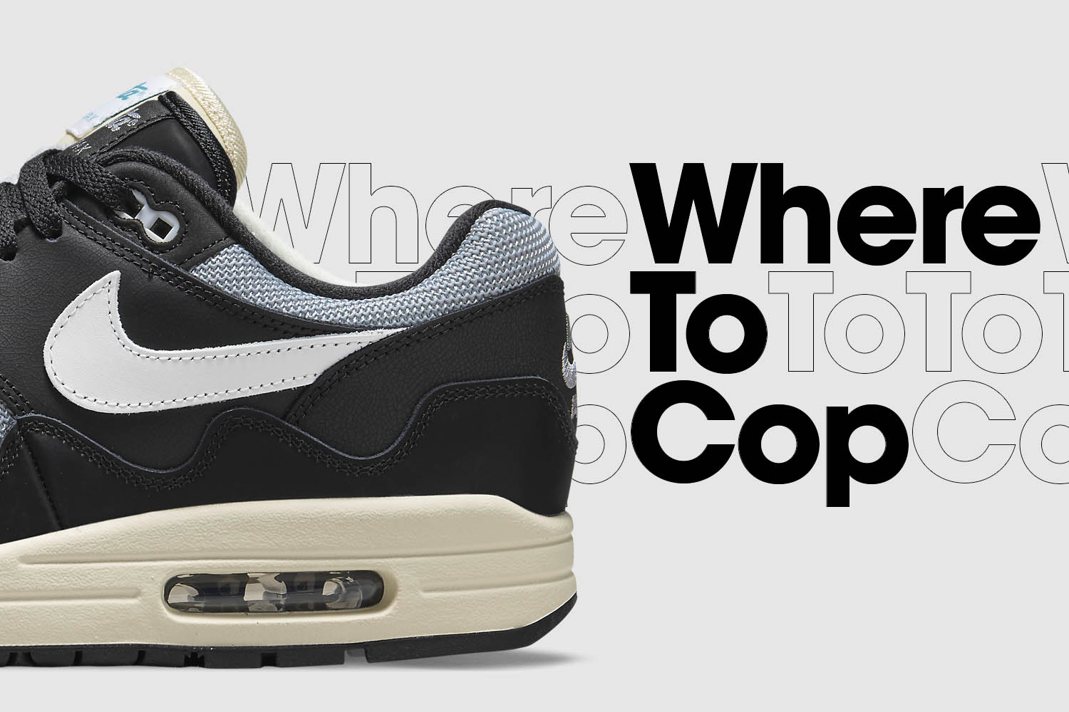 Where to cop: Patta x Nike Air Max 1 &#8216;Black&#8217;