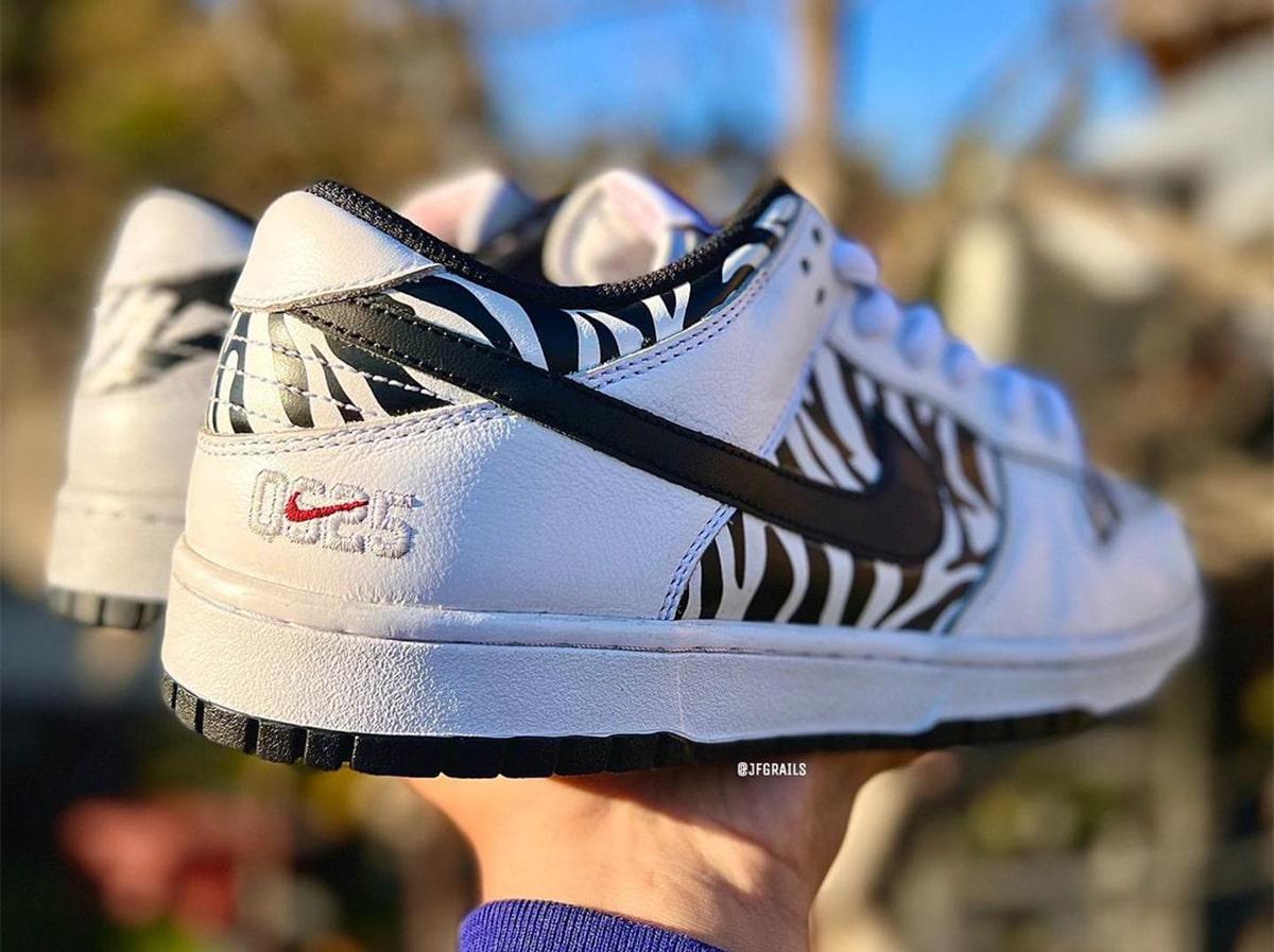 The Quartersnacks x Nike SB Dunk Low Reverse Zebra
