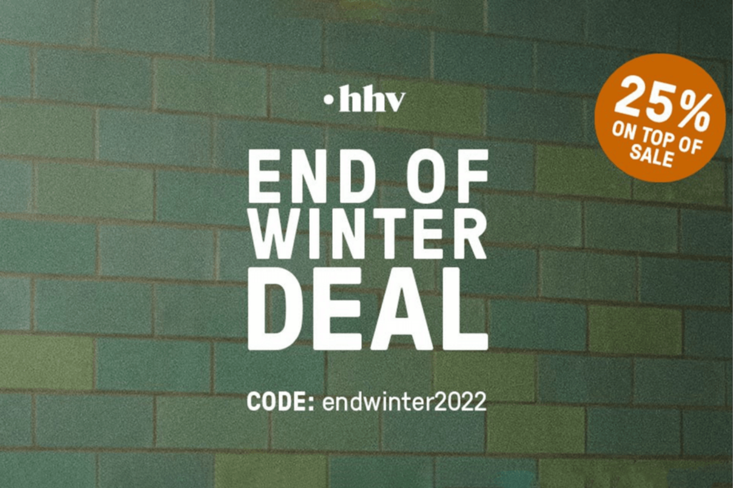 25% extra op afgeprijsde artikelen bij de HHV Winter Deals