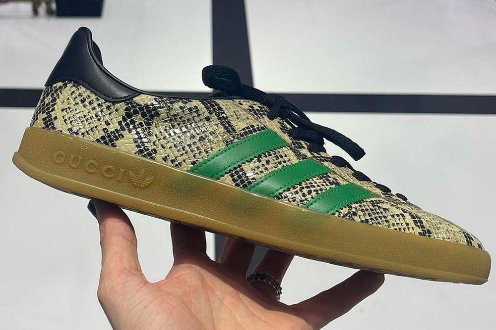 gucci x adidas Gazelle slangenprint