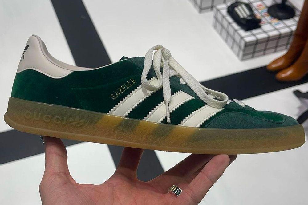 gucci x adidas Gazelle groen