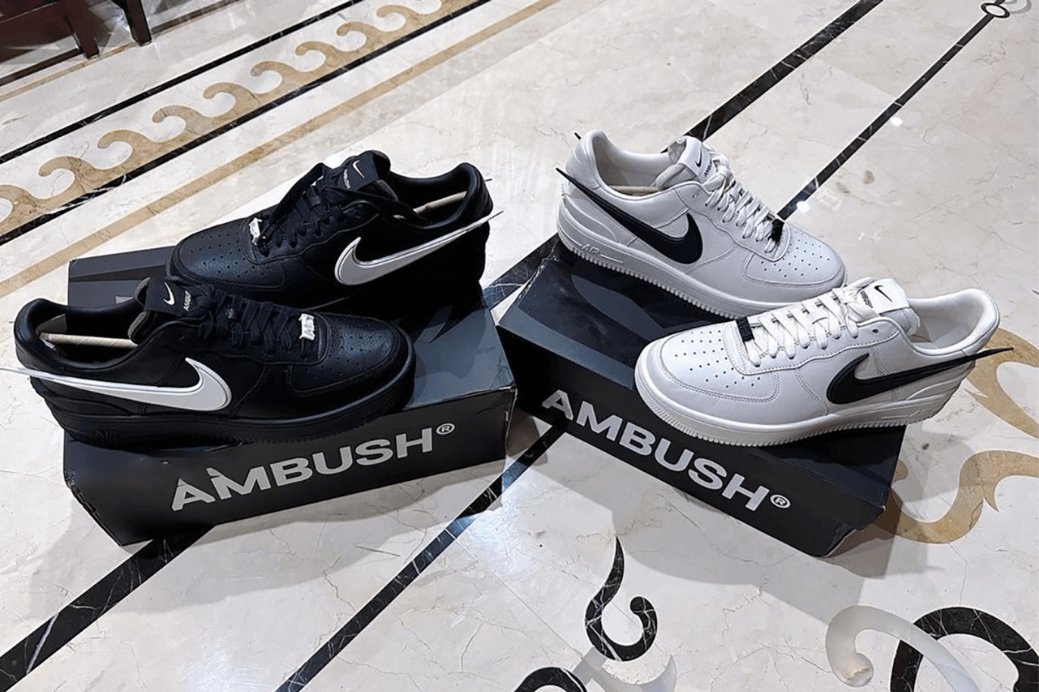 AMBUSH x Nike Air Force 1 Low komt in drie colorways