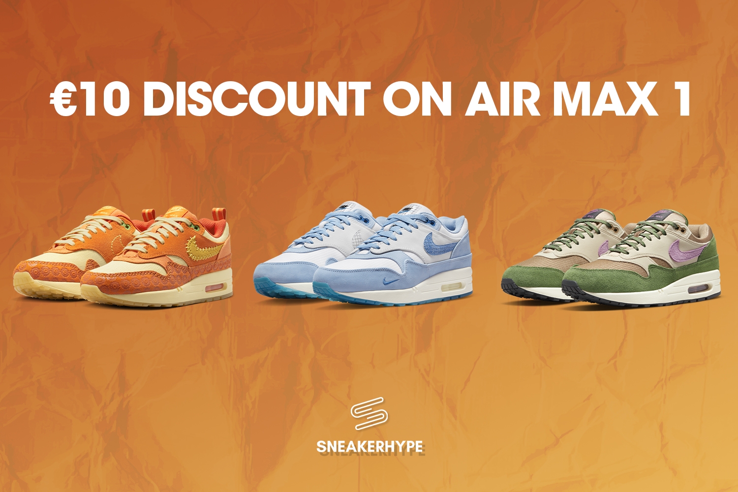 Scoor de beste Air Max 1's bij Sneakerhype tijdelijk met €10 korting