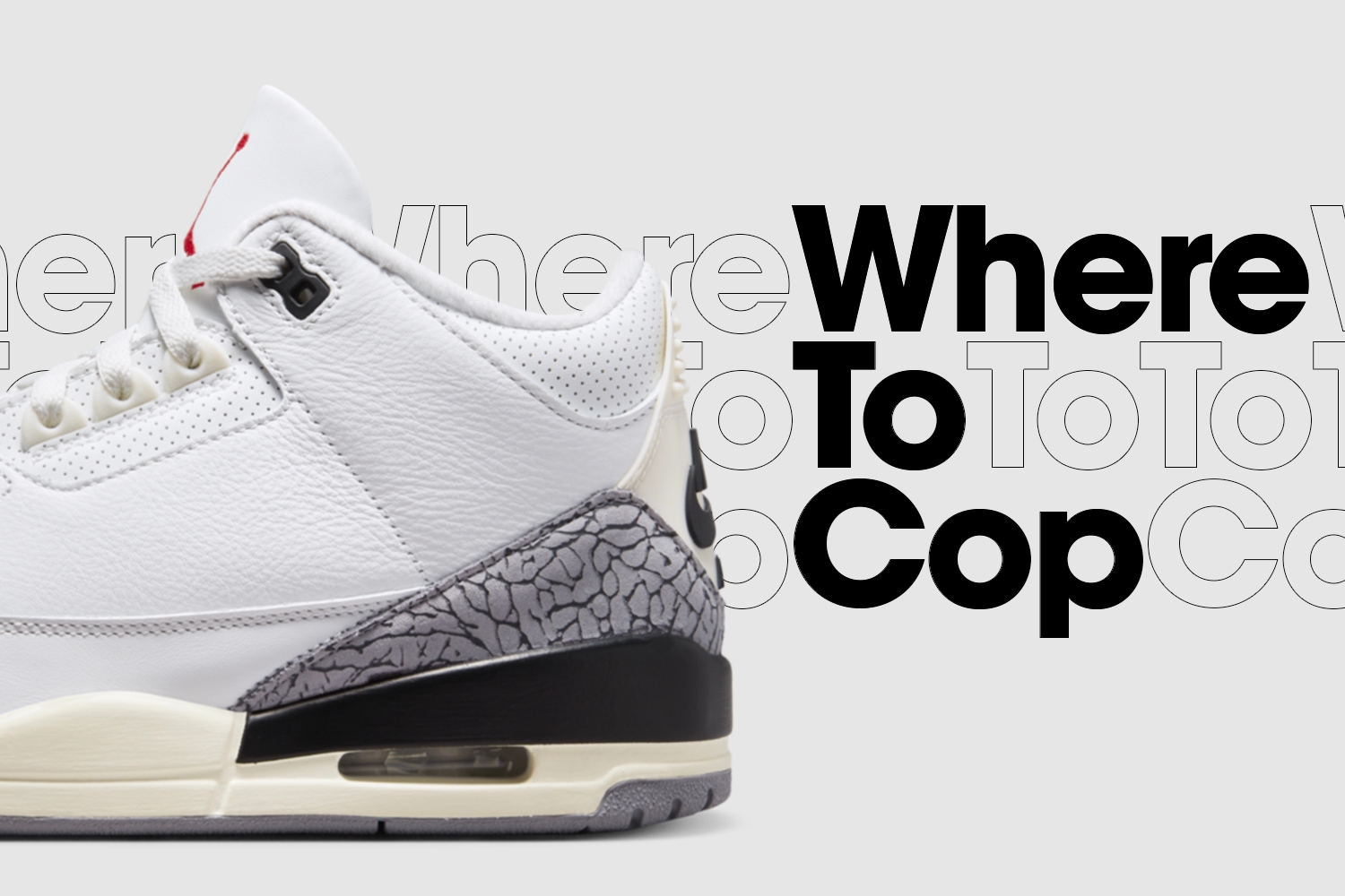 Where to cop: Air Jordan 3 Retro &#8216;White Cement Reimagined&#8217;