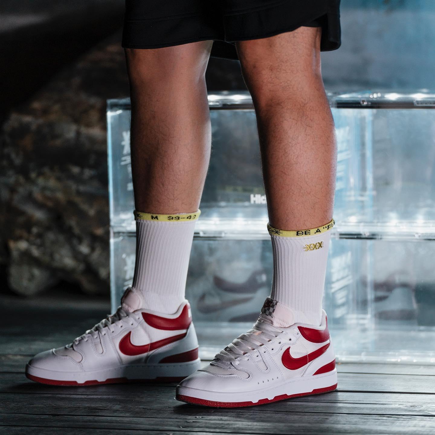 Nike Mac Attack Red Crush on feet