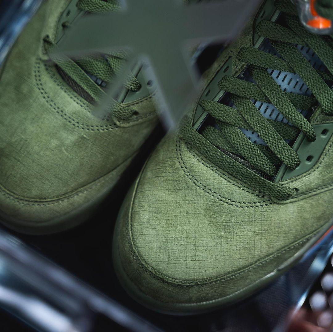 Nike Air Jordan 5 'Olive' toe box