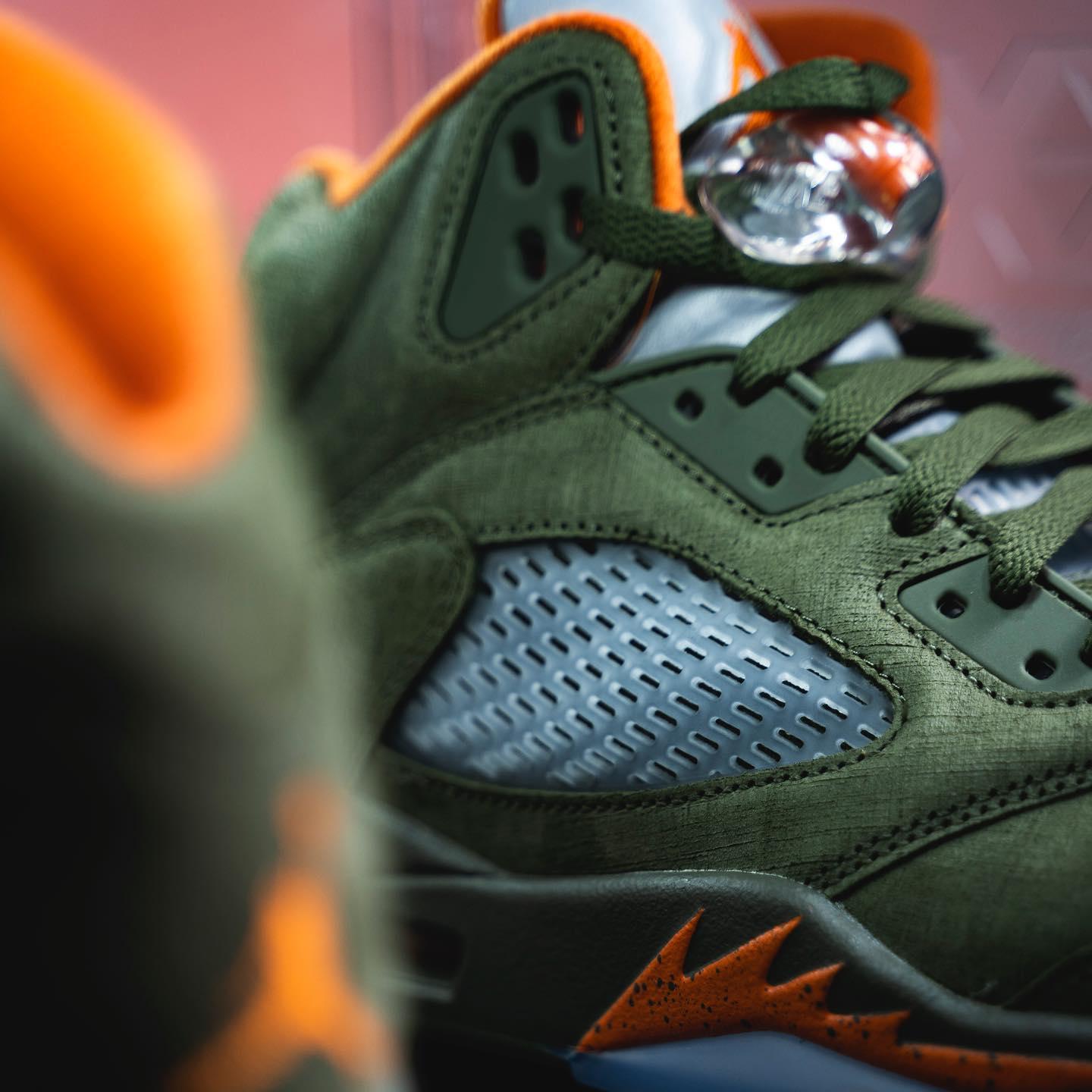 Nike Air Jordan 5 'Olive' details