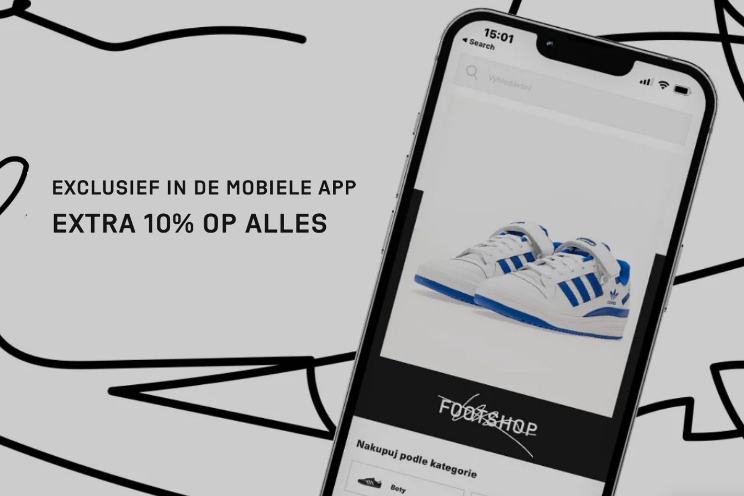 Exclusieve sale in de Footshop app: 10% korting op sneakers en meer