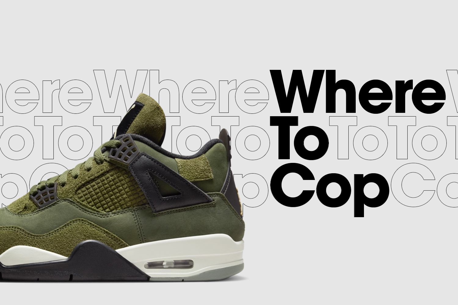 Where To Cop: Nike Air Jordan 4 Craft &#8216;Medium Olive&#8217;